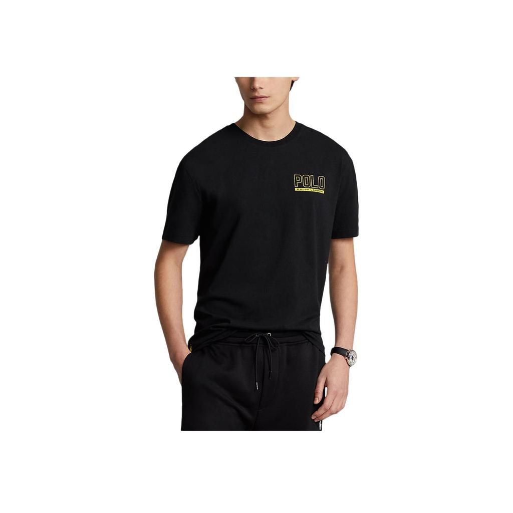 Polo Ralph Lauren SS23 Logo Print Loose Fit Crew Neck T-Shirt Men Tops Black 710901164-003