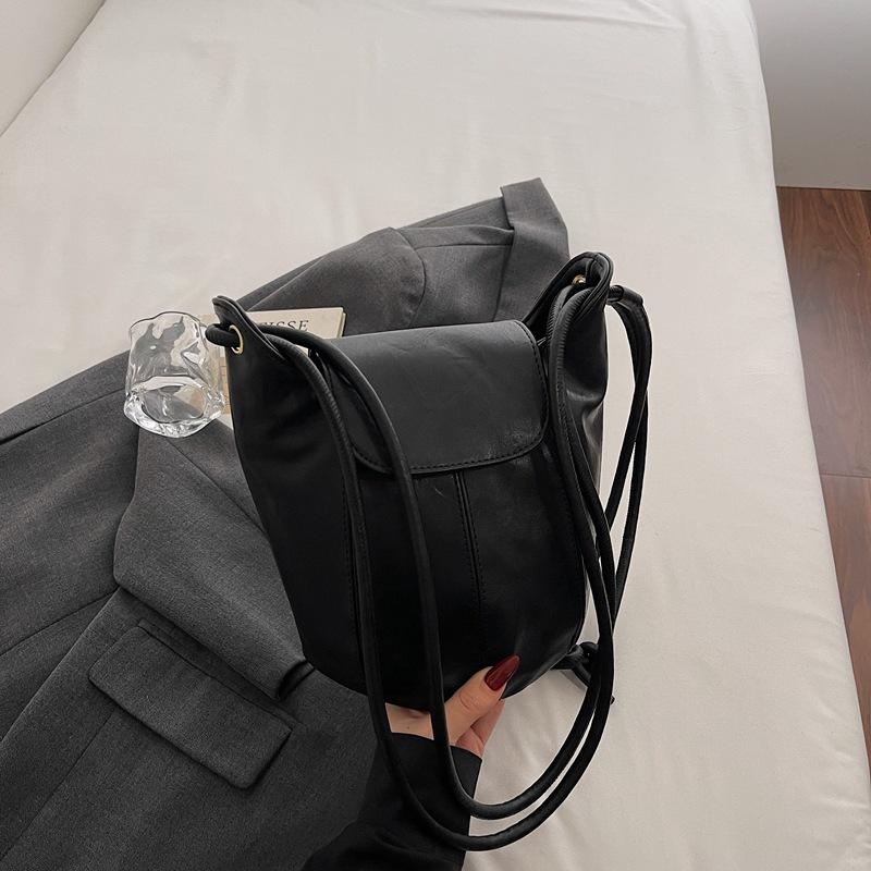 

Сумка с нишевым дизайном, Ретро сумка через плечо, Модная сумка-тоут большой вместимости чёрный