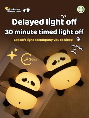 Cartoon Cute LED Night Light Touch Sensor Panda Nightlights Silicone Child Holiday Christmas Gift Bedside Lamp Room Decor