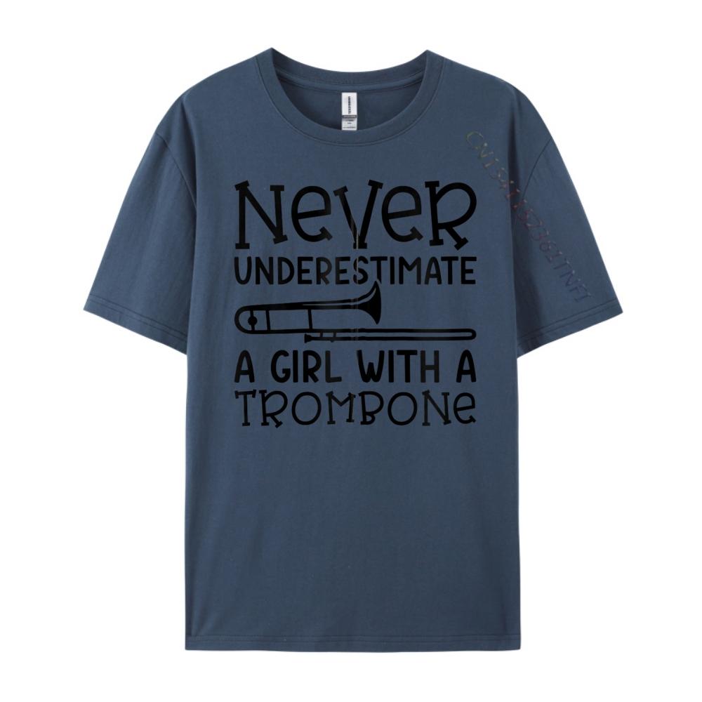 

Never Underestimate A Girl With A Trombone Marching Band Green And White Graphic T Shirt Comfortable New In Tops And T-Shirts 4XL
