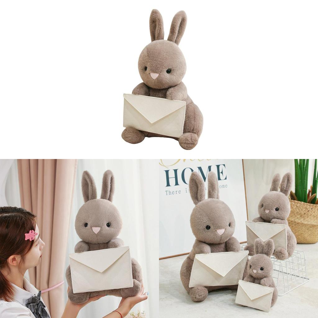 Envelope Bunny Plush Toy With Soft Short Pile For Baby Sleep And Gift Giving