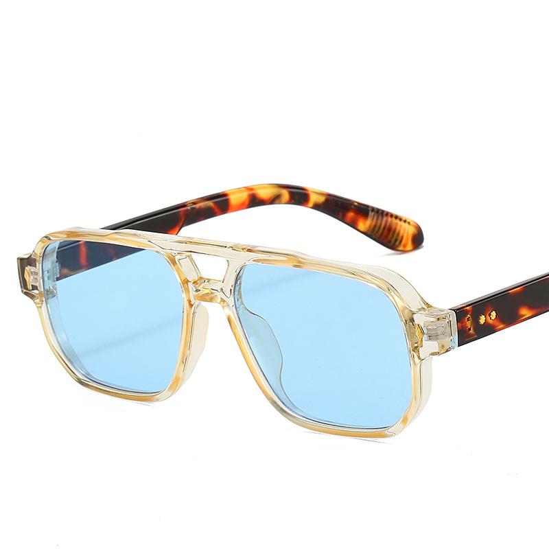 European American Style Sunglasses Women Double Bridge Rivets Decoration Men's Glasses Driving Hiking Man Sun Glass