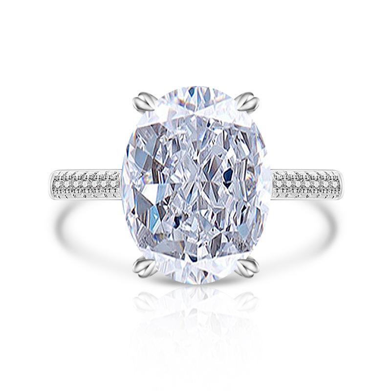 2026 Flash Pigeon Egg Papalacha Ring Luxury High Carbon Diamond Ice Flower Cut Ring Female Resizable