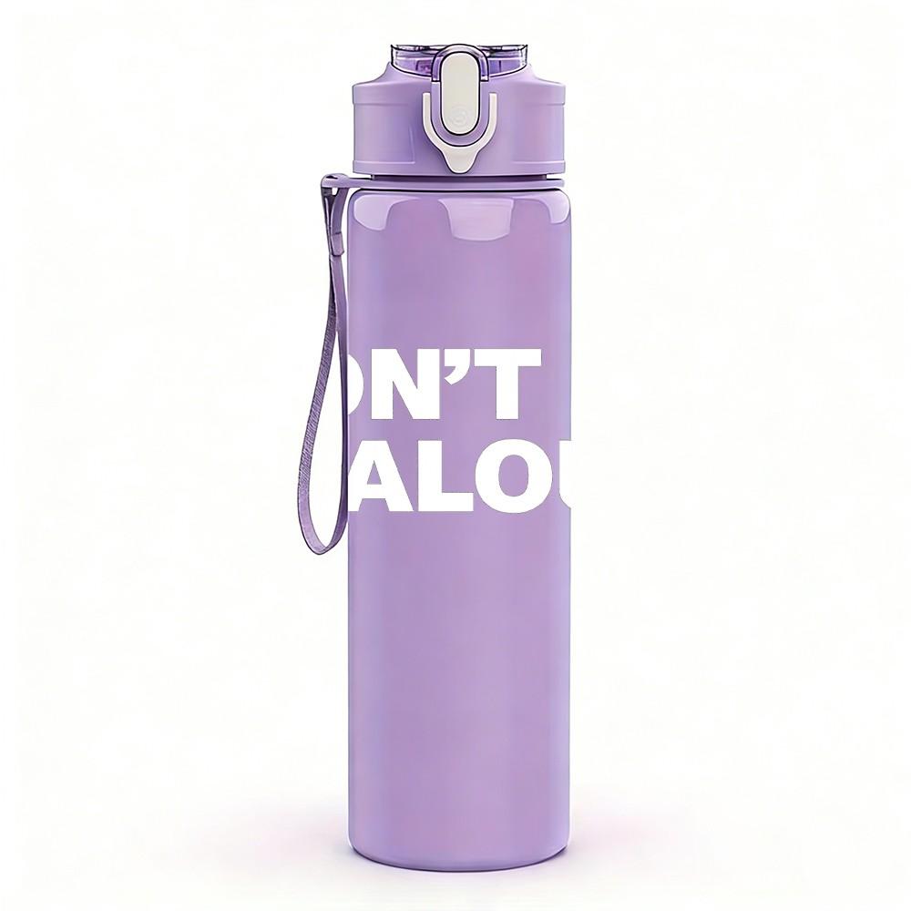 1PC Don't Be Jealous Faded Text 750ml Color Plastic Sports Water Bottle Leakproof Flip Straw Lid Suitable for Sports Office Home Use