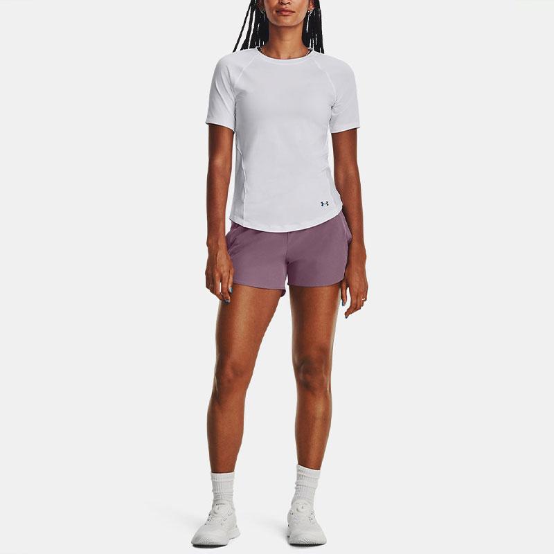 Under Armour SmartForm Solid High-Waisted Sports Shorts Women shorts Mist-Purple 1377555-500