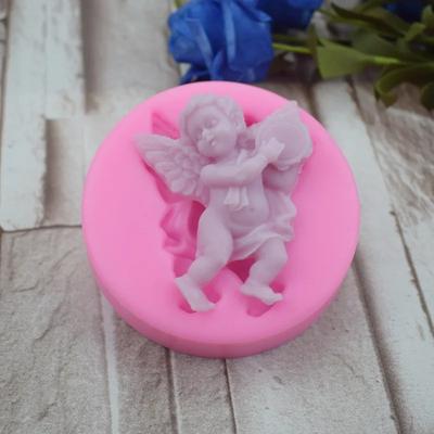 Moldes de Silicona para Fondant de Ángel Cupido Bebé 3D Herramientas para Decorar Pasteles Jabón Resina Chocolate Caramelo Postre Cupcake Molde de Horneado de Cocina