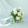Durability Bridal Bouquet Light Weight Bouquet Handheld Silk Flower Bouquet for Outdoor Wedding Event