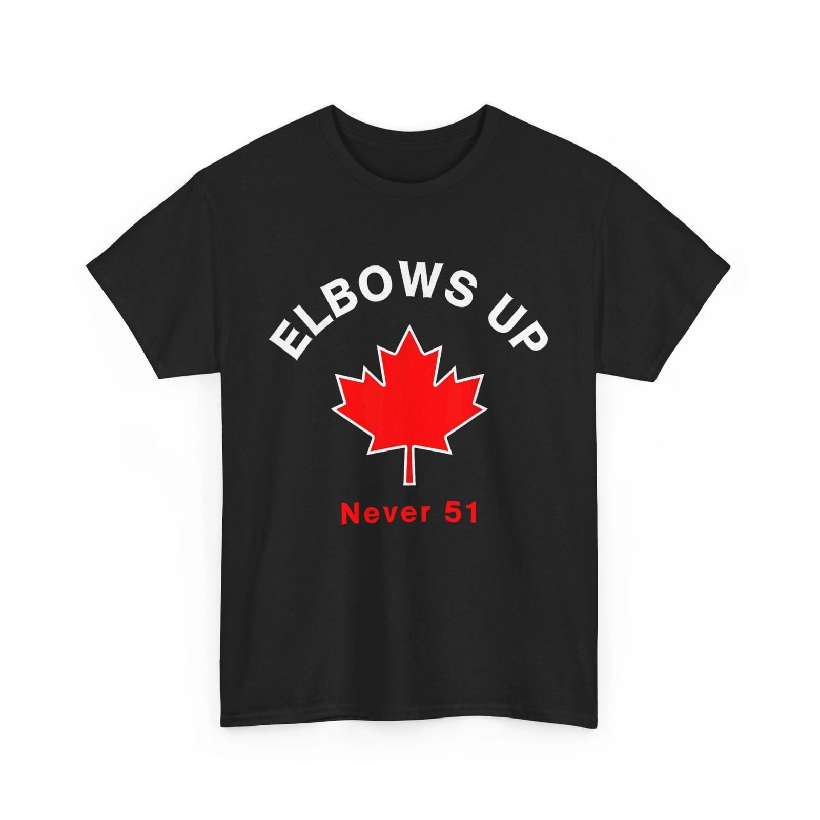 Canada Shirt, Elbow s Up - Never 51 Canada Flag Stand Strong T shirt 3XL