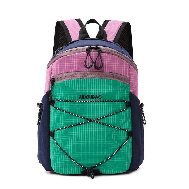 Schoolbag Leisure Outdoor Sports Leisure Mountaineering Backpack 1011 Spring New Contrast Color Trendy Cool Travel Small Backpack