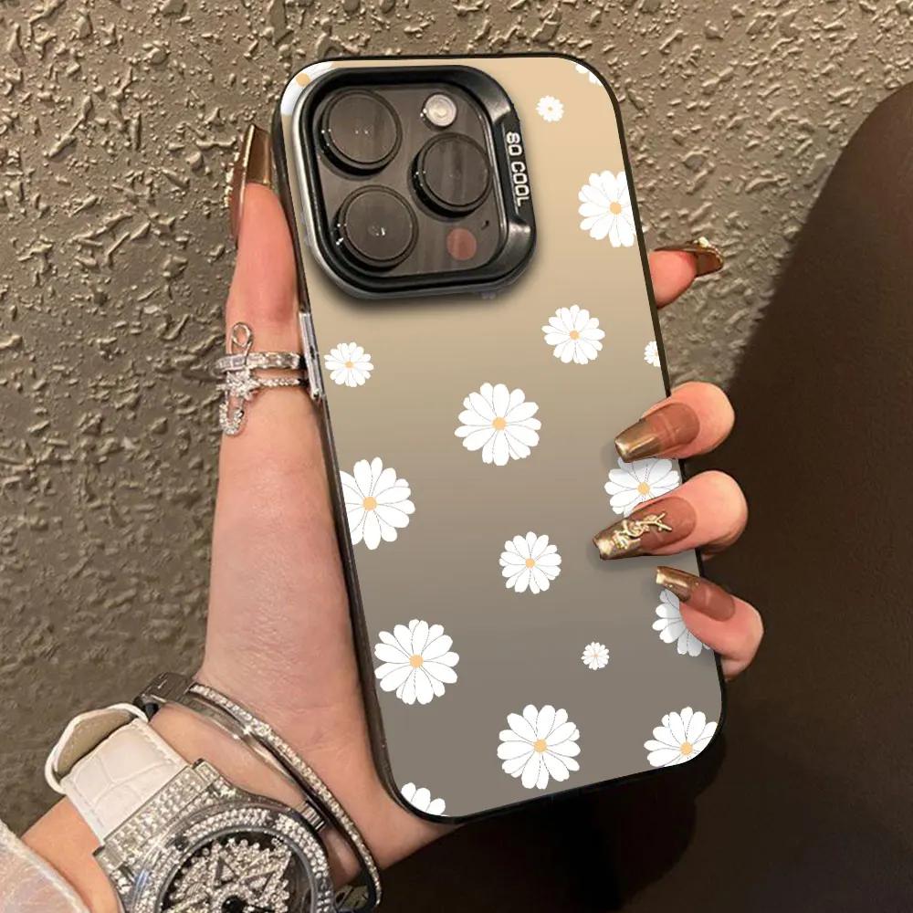 For Xiaomi Redmi Note 11 8 10 Pro Plus 11E 10 Pro Max 11S 10S Cute Full Daisy Pattern IMD Plating Case Note11 Pro 4G Phone Cover