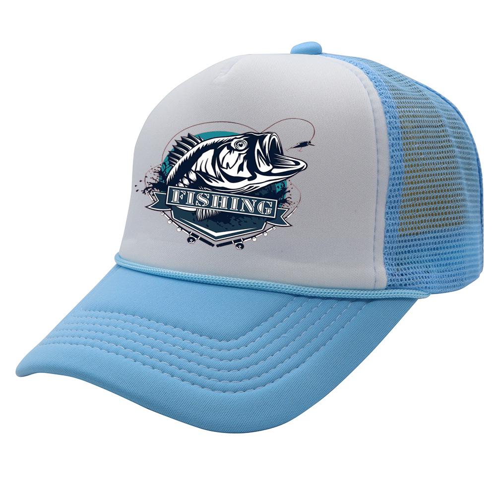 Outdoor Fishing Baseball Cap Recreational Fishing Shade Printed Cap Summer Bent Edge Sunscreen Truck Hat