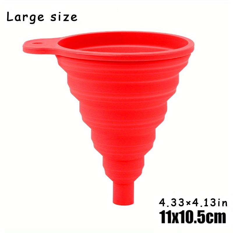 Large Size Car Engine Oil Funnel, Universal Silicone Liquid Funnel for Car, Foldable Portable Car Oil Change Funnel
