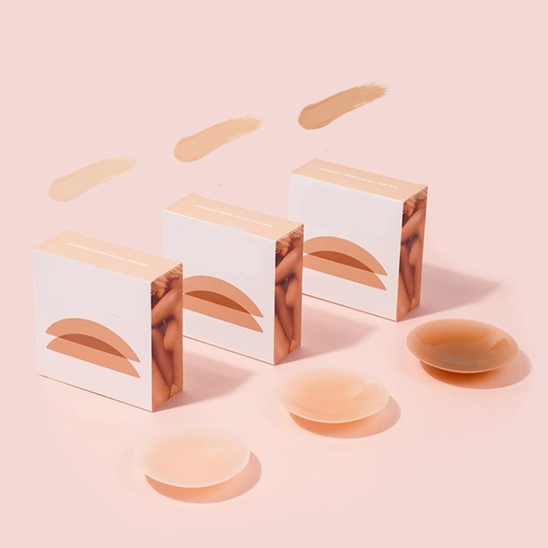Nipple Cover 1Pair Seamlesses Self Adhesive Silicone Nipple Pasties for Women Girls Reusable, Sticky Breast Petals Gifts