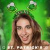 Festive Style ST. Patricks Day Headband Shamrock Shape Portable Bow Headband Creative Hair Hoop ST. Patricks Day