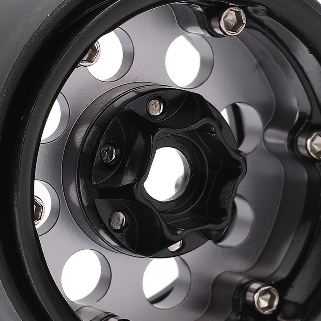 4pcs 1.9 Inch RC Metal Beadlock 8 Round Hole Wheel   Hubs for   SCX10 90046 RC 1Celsius10 Car