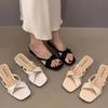Summer French Casual Flat Shoes With Bow Knot For Women Daily Wear