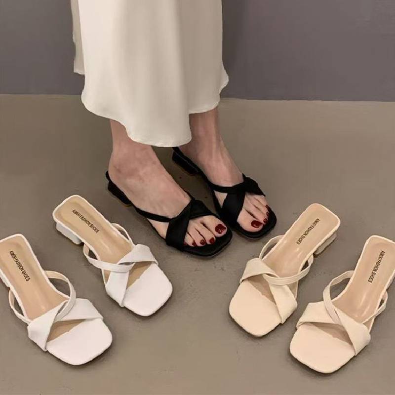 Summer French Casual Flat Shoes With Bow Knot For Women Daily Wear