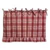 Handmade Oven Curtain With Ruffle Trim And Ribbon Ties Cabinet Dish Washer Hide Skirt Cover For Farmhouse Kitchen Decors