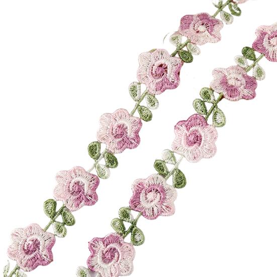 Yousheng Flower Lace Trim Ribbon Vibrant Color Widely Used DIY Crafts Embroidered Crochet Lace Trim Fabric Decorations for Sewing