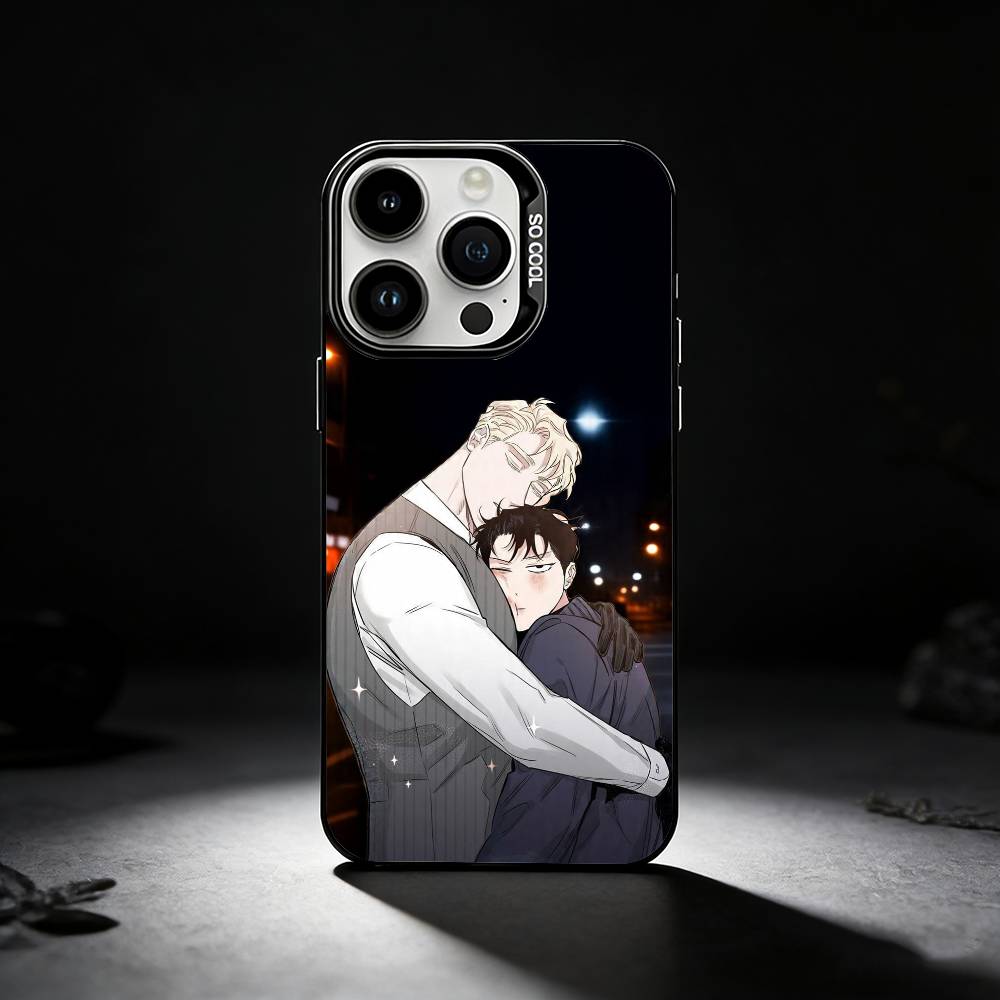 BL Manhwa R-roses And Champagne Phone Case For iPhone 17,16,15,14,13,12,11 Plus,Pro Max,XS,Colored Silver Phone Case