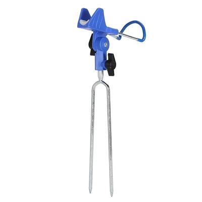 1pcs 360 Degree Adjustable Aluminum Alloy Fishing Rod Holder Folding Fish Pole Stand for Bank Fishing Ground Support