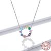 Wreath Necklace for Girl 925 Sterling Silver Jewelry Colorful AAA CZ Jewelry Original Design Gift for Women