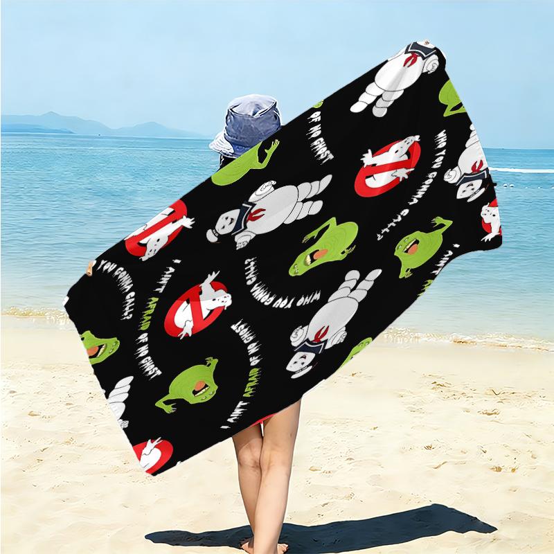 1Pc Ghostbusters Marshmallow Men Beach Towel Microfiber Beach Towel Thin Absorbent For Beach Swimming Yoga Bath Sports 0917147