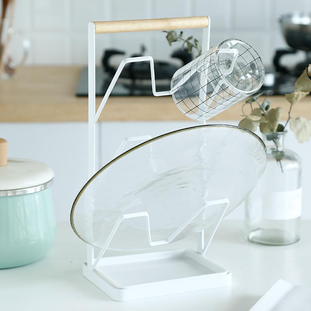 3 Layer Pot Lid Holder Vertical Pot Cover Drainage Storage Rack Chopping Board Organizer