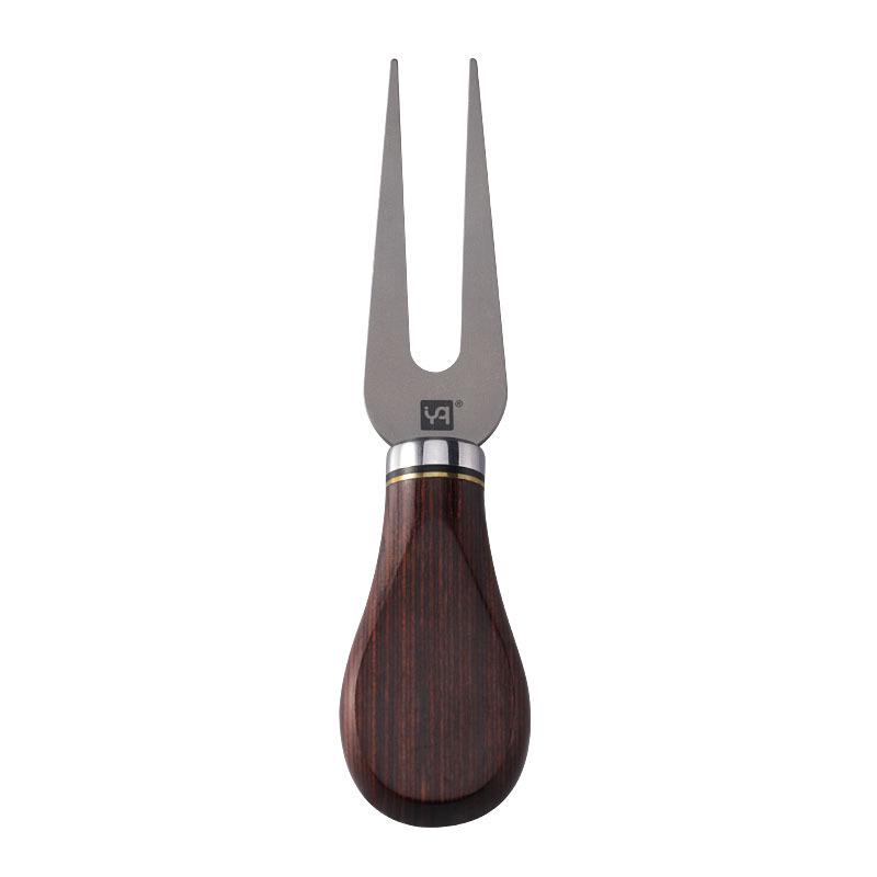 High-End Pure Titanium Cheese Knife Set with Colorful Wood Handle