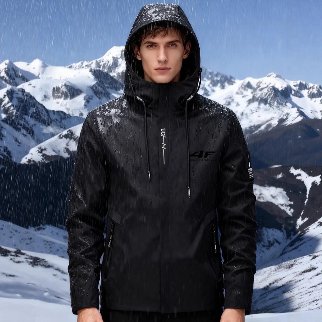 Vår- och höstjackor för män med huva, vattentät vindjacka, utomhus, lös, andningsbar, vardaglig topp, utomhusjacka, tunn jacka