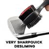 Extra Large Stainless Steel Golf Groove Cleaning Brush with Soft Rubber Handle