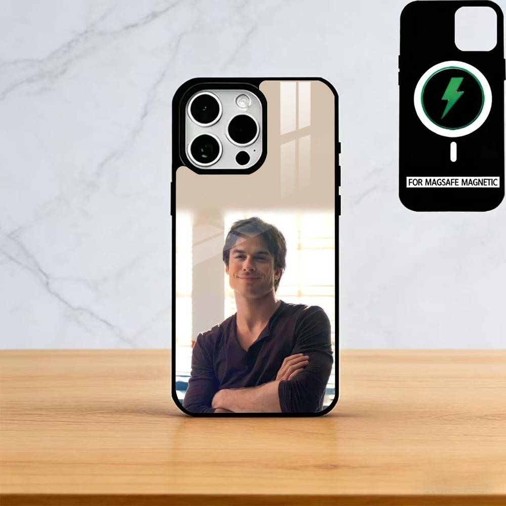 D-Damon Salvatore Phone Case For iPhone17,16,15,14,13,12,11 Plus,Pro Magnetic For Magsafe Wireless Charging