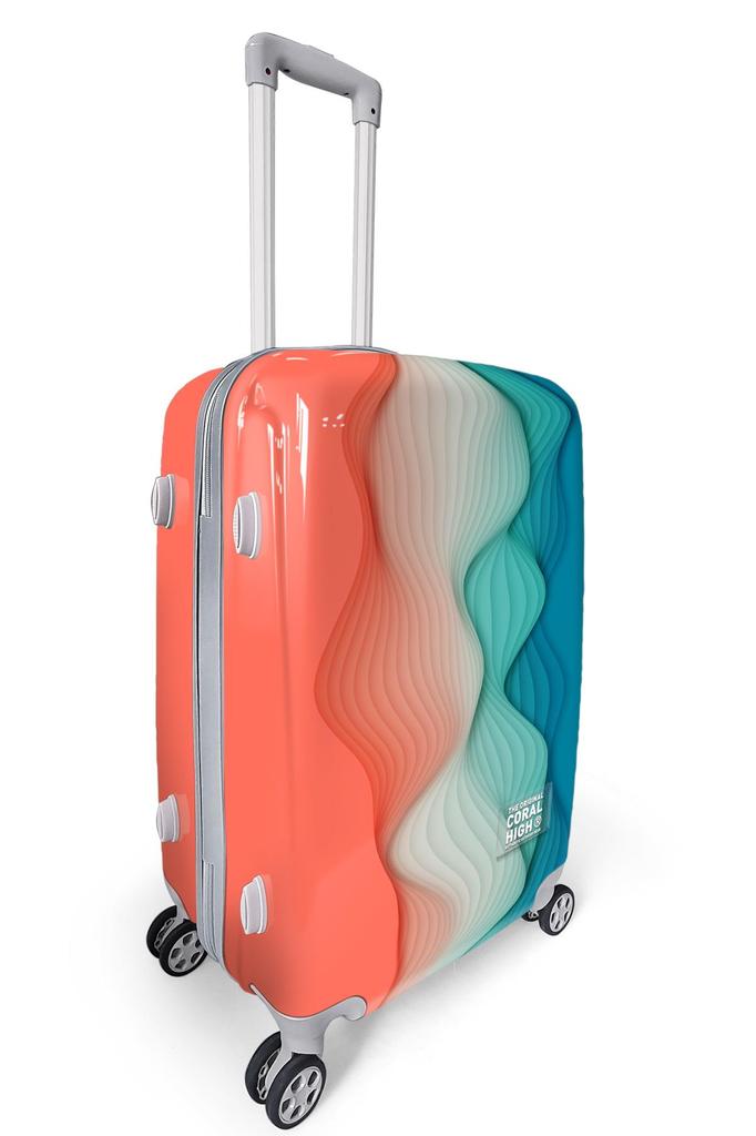 coral high Juego de maletas de 3 piezas para PC con estampado colorido 16800