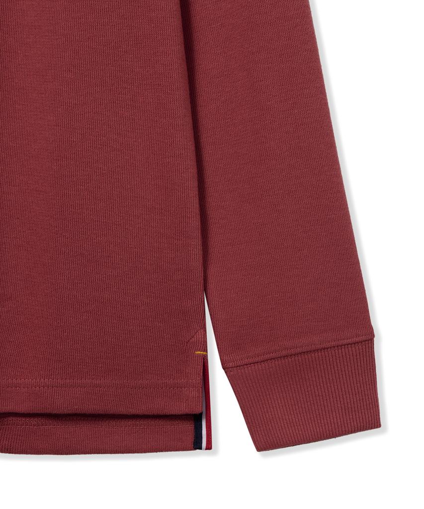 USPOLOASSN French Rib Half Neck_Burgundy