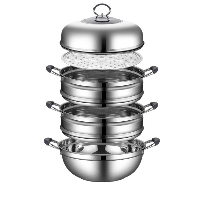 Sule 304 Stainless Steel 3-Tier Steamer Pot