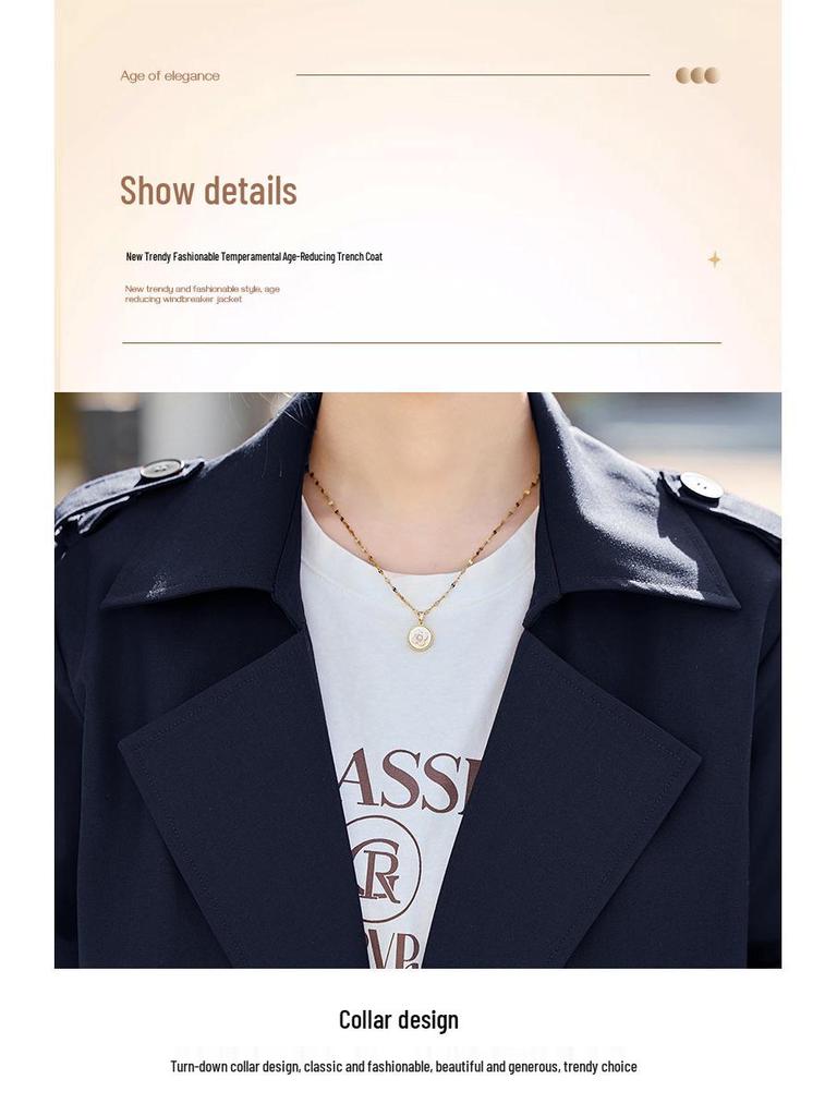 Women's Petite Trench Coat - Versatile Fashion for Spring & Autumn ZY2505