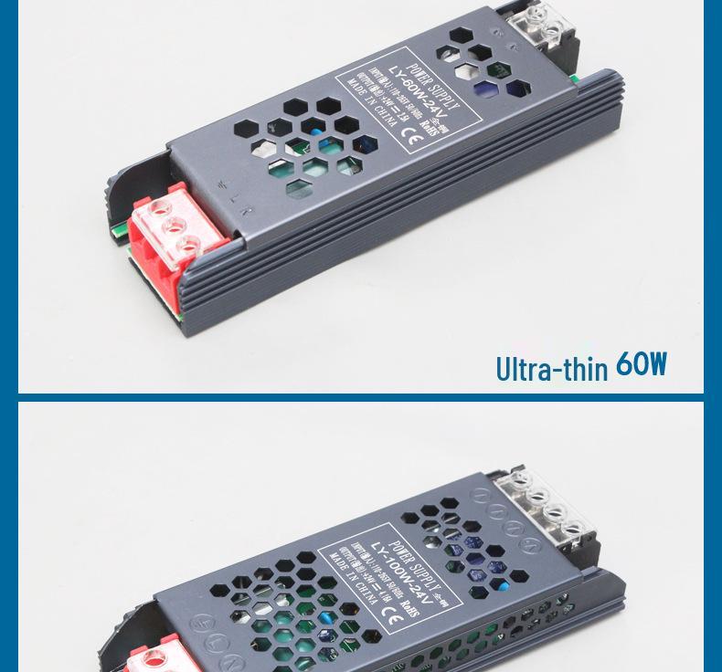 Black King Kong LED Driver: 220V to 24V/12V Constant Voltage Power Supply for Light Box & Strip Lights