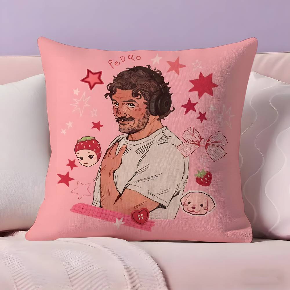 Hot Actor P-Pedro Pascal Pillow Case Ultra Soft Skin Friendly Fabric Cloud Like Comfort & Concealed Zipper