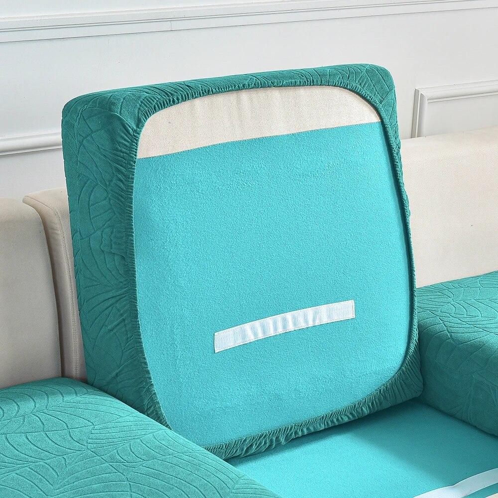 Waterproof Seat Cushion Cover Jacquard Elastic Sofa Cover Adjustable Removable Furniture Protector for Pets Kids Chair Cover