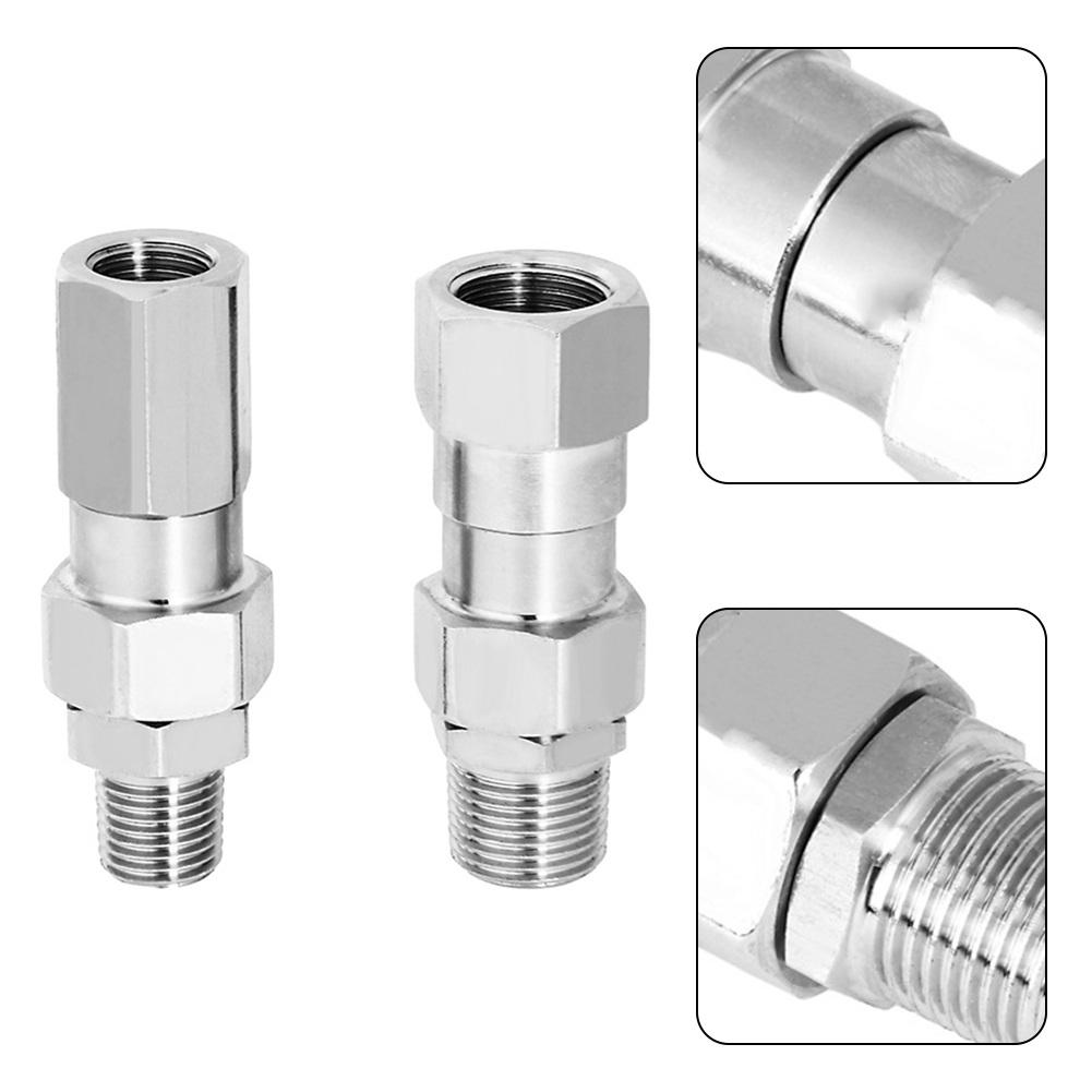 Stainless Steel Rotary Pressure Washer Connector Male Thread For Standard NPT Inner 3/8 To Outer 3/8 NPT Anti-winding Joint