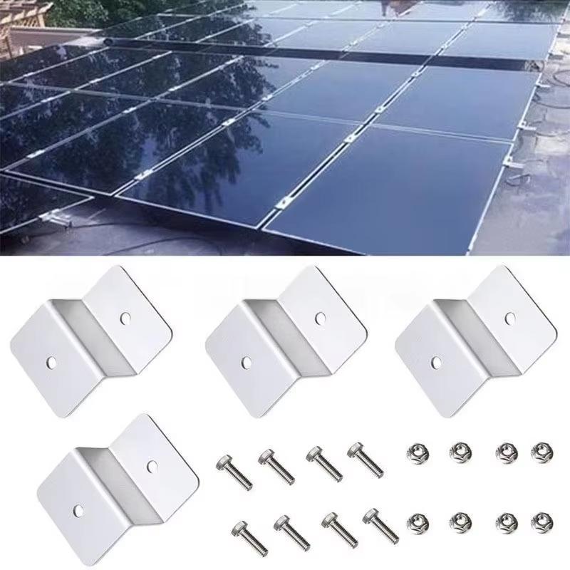 Universelles Solarpanel Z-Winkel Montagekit Wasserdicht mit vollständigem Montagematerial für Wohnmobile, Anhänger, Camper, kleine Yachten