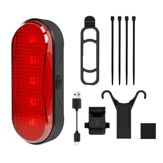 Bicycle Tail Light with Brake Sensor Waterproof USB Rechargeable Universal MTB Road Mountain Bike Cycling Night Riding Warning Rear Lamp
