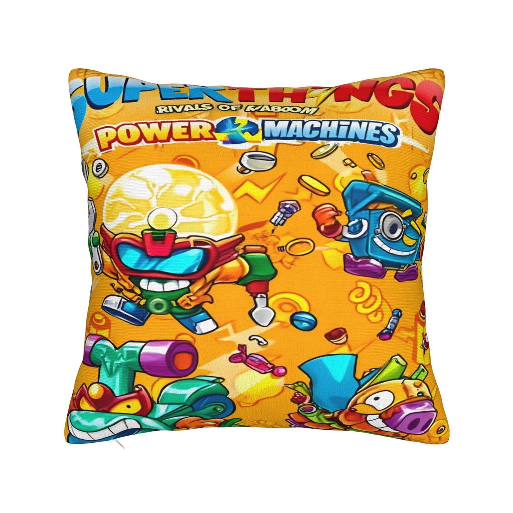 SuperThings Cartoon Square Pillow Cases Kazoom Power Kindergarten Cushion Covers Awesome Decorative Pillowcase for Sofa cm