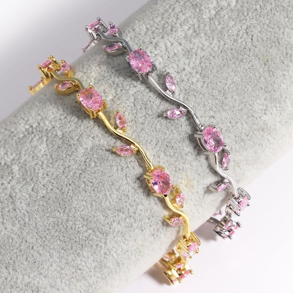 Funkelnde Steine Strass Armband Buntes Kristall Blatt Ranke Armband Hochzeits Schmuck