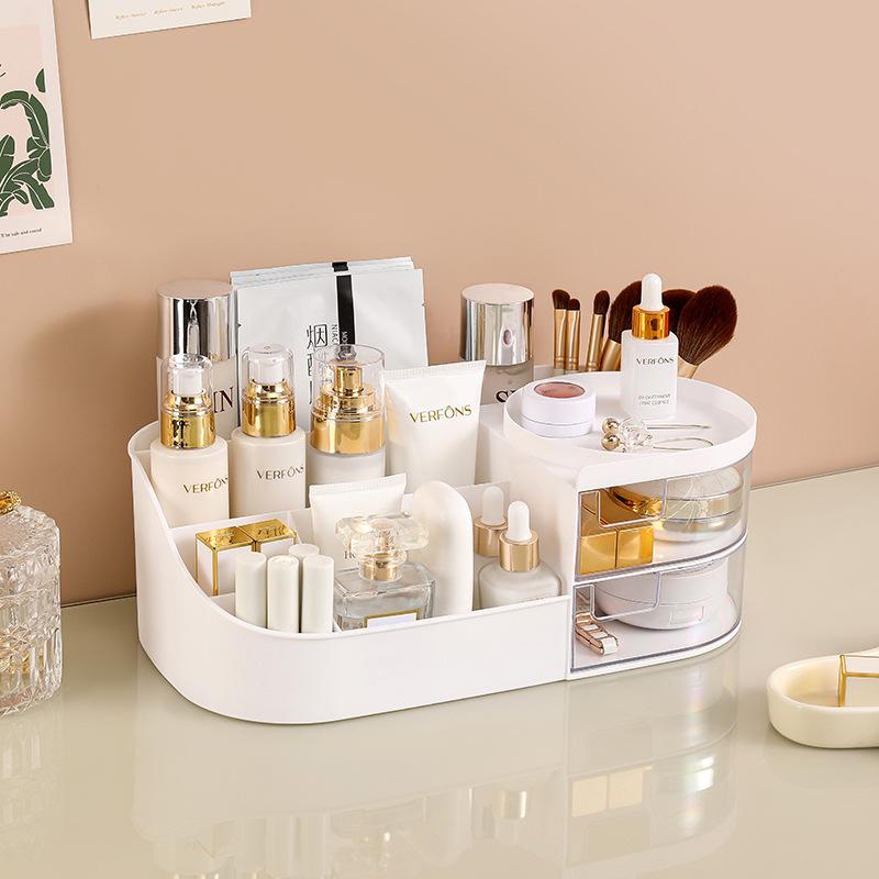 Desktop Storage Box for Stationery, Cosmetics, and Dormitory Use