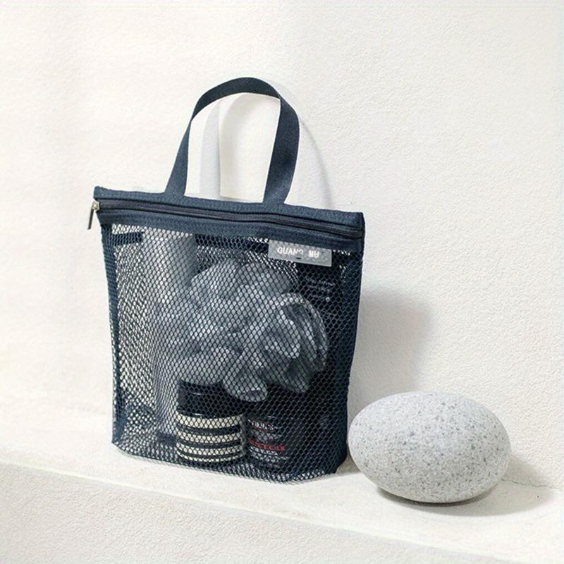 Handheld Makeup Bag Mesh Shower Bag Fitness Bag Miscellaneous Storage Bag Travel Portable Toiletries Bag