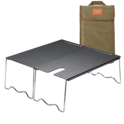 CAMPING MOON Solo Kitchen Single Burner Soto Windmaster Amicus Compact Stove Heat Insulation Table Solo Table Aluminum Table with Storage Bag Camping
