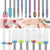 19pcs Nail Drill Bits Sets, 3/32 Inch Diamond Cuticle Electric Nail File and Ceramic Acrylic Gel Nail Bit Kit, Acrylic