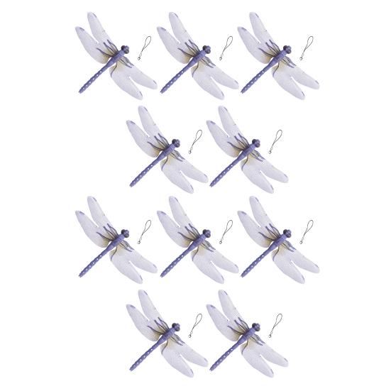 3D Simulation Dragonfly Outdoor Fake Dragonfly with Keychain Artificial Insect Model for Garden Yard Courtyard Patio Flower Beds