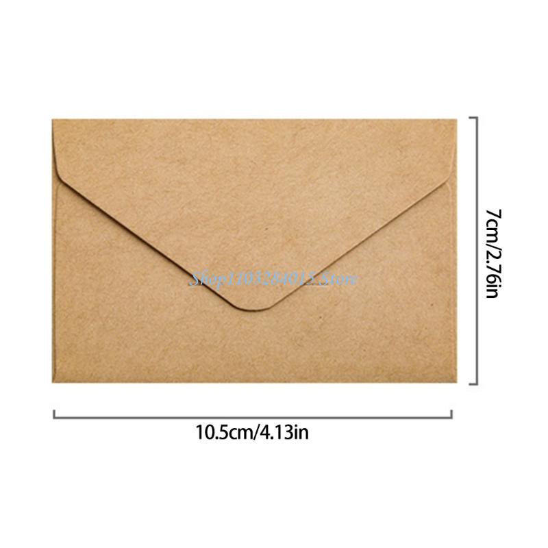R6FF 20 Stück Vintage-Umschläge 10,2 x 7 cm Kleine Faltumschläge Einladungsumschlag